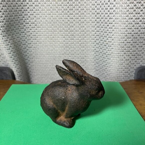 Handcrafted Other - Cast‎ Iron Bunny Rabbit 2.5" Handmade